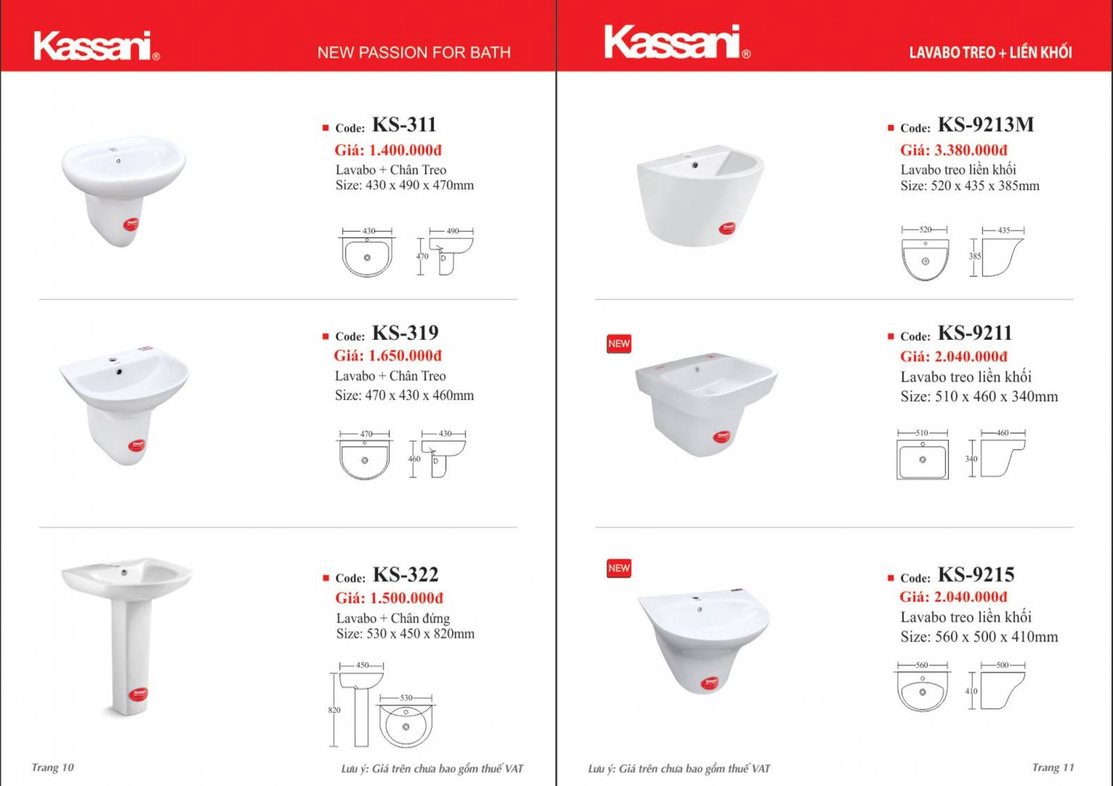 Thiết bị vệ sinh KASSANI Catalogue và bảng giá mới nhất 2024 /Page 6